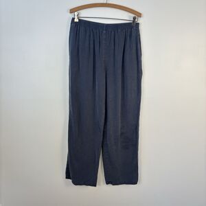 Tianello Womens L Tencel Oprah Pants Bluish-Gray Relaxed Lagenlook T823 16116